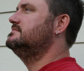 Full beard before using Harvest Moon natural dark brown