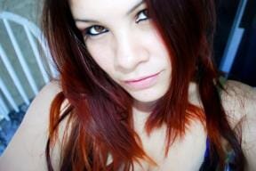 Deep Red Henna Hair Dye After